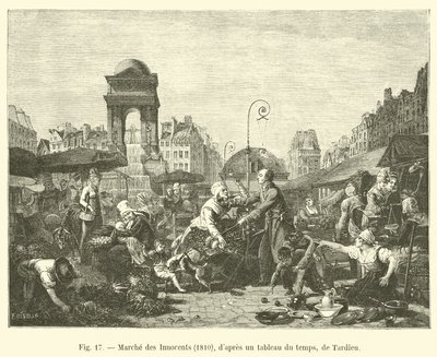 Marche des Innocents, 1810, bir zaman tablosundan sonra, Tardieu tarafından by French School