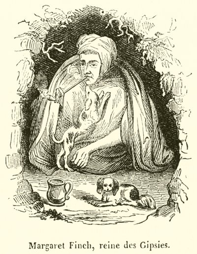 Margaret Finch, reine des Gipsies (gravür) by French School