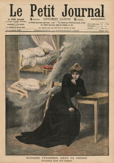 Marguerite Steinheil in prison, front cover illustration from 