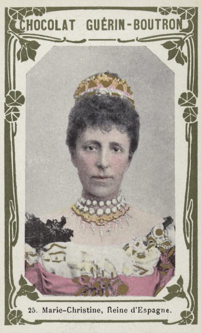 Marie-Christine, Reine dEspagne (renkli fotoğraf) by French School