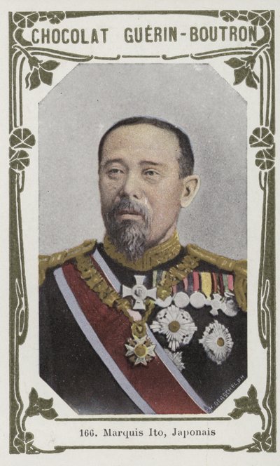Marquis Ito, Japonca (renkli fotoğraf) by French School