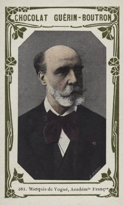 Marquis de Vogue, Academie Française (renkli fotoğraf) by French School