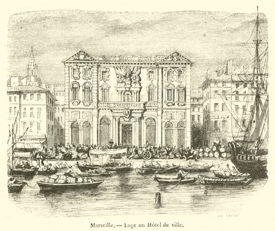 Marsilya, Belediye Binası (gravür) by French School