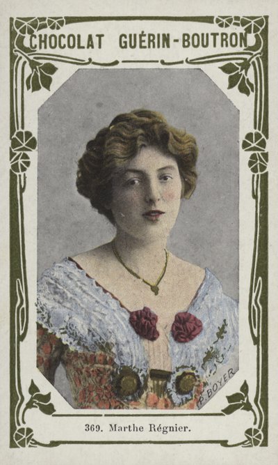 Marthe Regnier (renkli fotoğraf) by French School