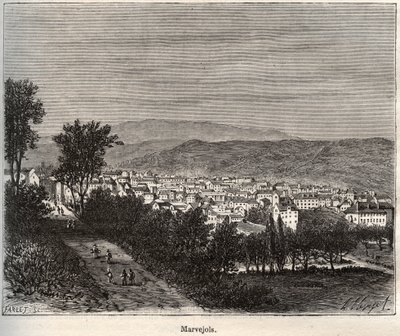 Marvejols - Lozere - Languedoc-Roussillon - V.-A. Malt Brown. 1884 by French School