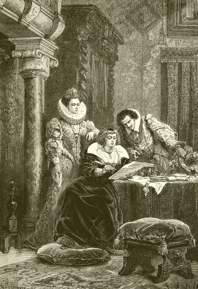 Mary de Medici, Concini ve Leonara Galigai by French School