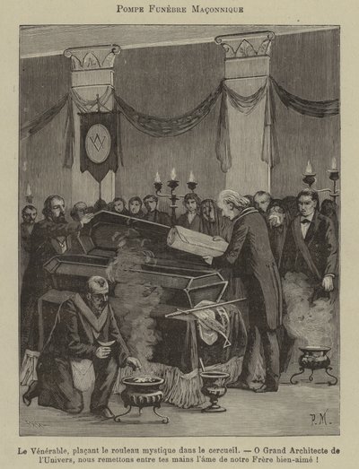 Masonik cenaze (gravür) by French School