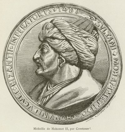 Mahomet II Madalyası, Constanzo tarafından (gravür) by French School