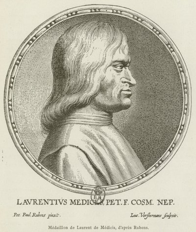Laurent de Medicis Madalyası (gravür) by French School
