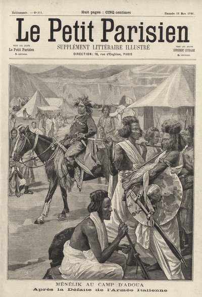 Etiyopya İmparatoru Menelik II, İtalyan ordusunun Birinci İtalya-Etiyopya Savaşı