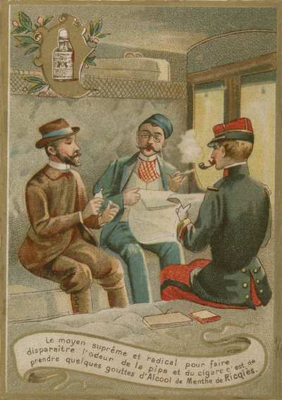 Menthe de Ricqles, ticaret kartı by French School
