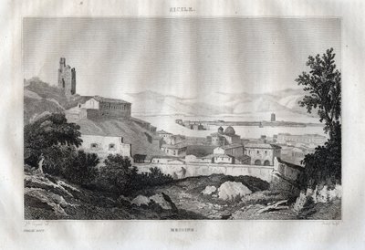 Messina - Messina - Sicilya - Sicilya - Sicilya - “İtalya Pitoresk”inden Gravür - İtalya