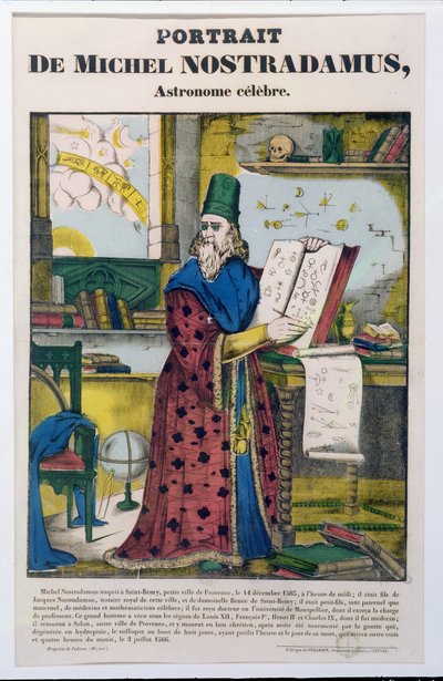 Michel Nostradame (Nostradamus) (1502-66) c.1840 by French School