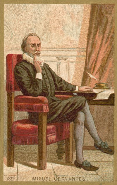 Miguel de Cervantes, İspanyol romancı, şair ve oyun yazarı by French School