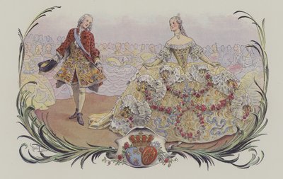 Minuet (renkli taş) by French School