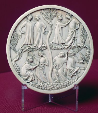 Saray sahnelerini gösteren aynalı kasa, c.1320-30 (ayrıca bkz. 170247) by French School