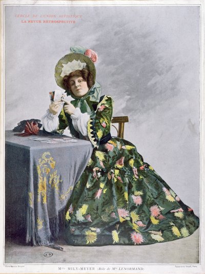 Mlle Le Normand rolünde Mlle Mily-Meyer, 1899 (tipogravür) by French School