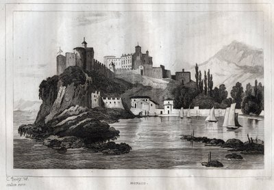 Monako - M. de Norvins, Ch. Nodier 1834-1836. by French School