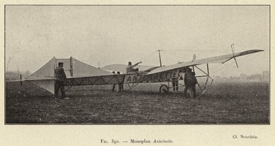 Monoplan Antoinette (gravür) by French School