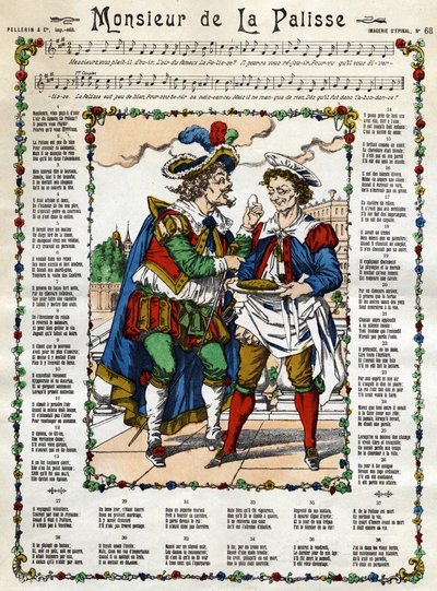 Mösyö de la Palisse. 19. yüzyılın Epinal resmi by French School
