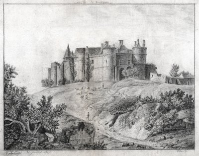 Montargis Kalesi. (çizim by French School