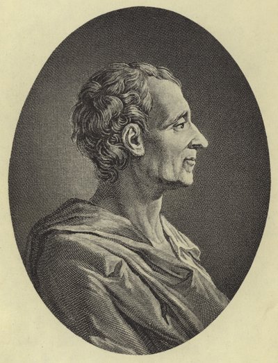 Montesquieu (fotogravür) by French School