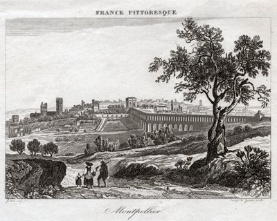 Montpellier. (gravür, yaklaşık 1850) by French School