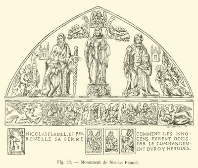 Nicolas Flamel Anıtı by French School
