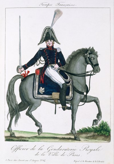 Paris Kraliyet Jandarma Atlı Subayı, c.1790 by French School