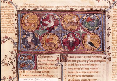 Ms 1044 f.16 Metamorfozlar, Chretien Legouais tarafından yazılan Ovid Moralise