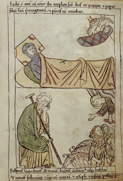 Ms 108 fol.168 İncil'den Doğuş by French School