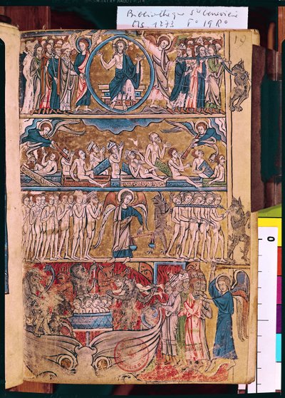 Ms 1273 f.19r Son Yargı, Bir Mezmurdan by French School