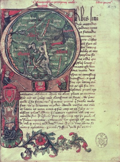 Ms 1321 fol.12 Mela tarafından (fl.c.50 AD) 1418 by French School