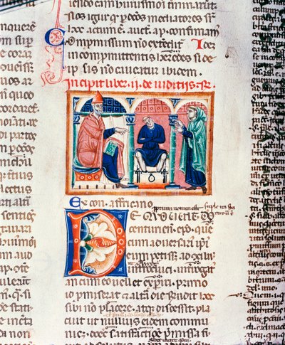 Ms 150 f.61v Decrets de St. Gregoire IX