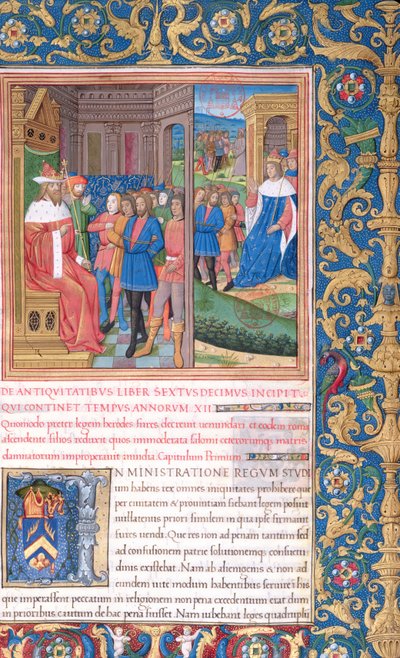 Bayan 1581 f. 311v XVI. Kitaptan Çizim (Hirodes tarafından Tapınağın Bitirilmesinden İskender ve Aristobulus