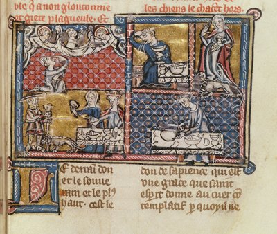 Ms 1895 fol.149 Sayfa, Fransız ahlaksızlıklarına ve erdemlerine karşı bir kitaptan by French School