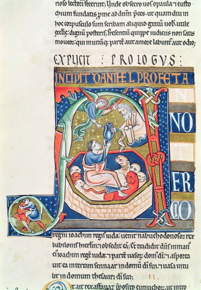 Ms 1 fol.185v Souvigny İncilinden Daniel