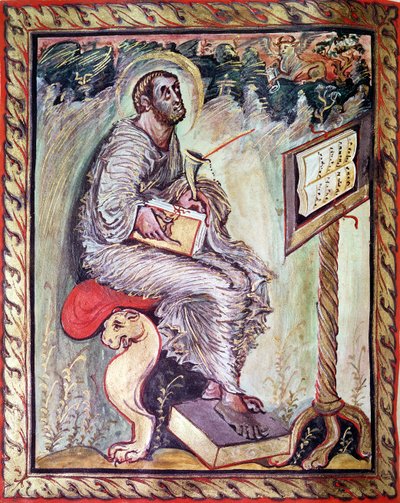 Ms 1 fol.90v St. Luke, Ebbo İncilleri