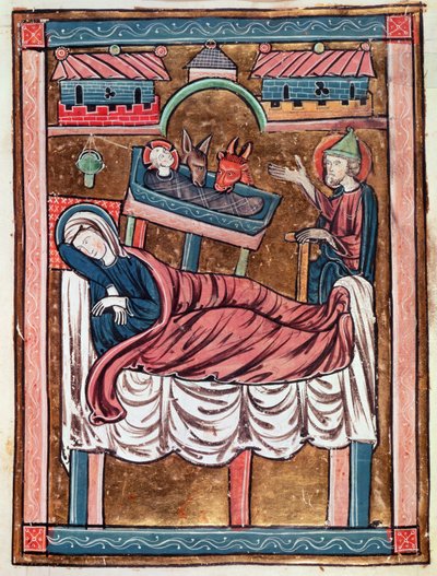 Ms 3016 fol.8 The Nativity, from Psautier a lUsage de Paris by French School