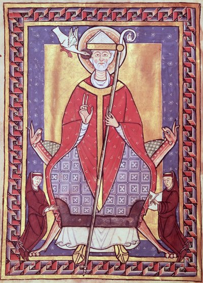 Ms 315 f.1v St. Gregory, Extract de ses Oeuvres