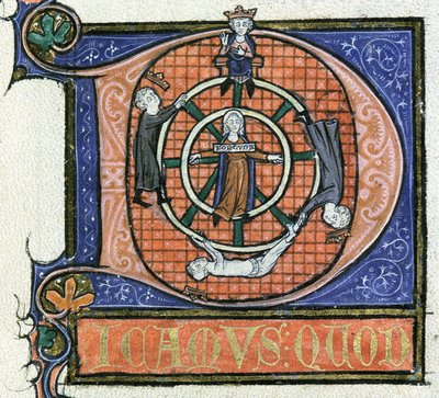 Ms 3469 fol.38 The Wheel of Fortune, Aristoteles