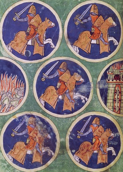 Ms 3516 fol.217v Beş Şövalye by French School