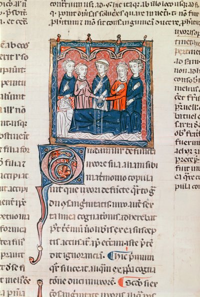 Ms 372 fol.243 Bir Dul Kadının Evliliği, Decrets de Gratien