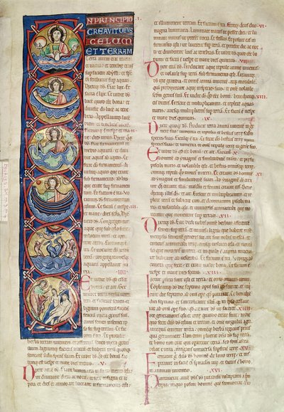 Ms 3 fol.4 Yaratılışın Altı Günü, St. Sulpicius of Bourges