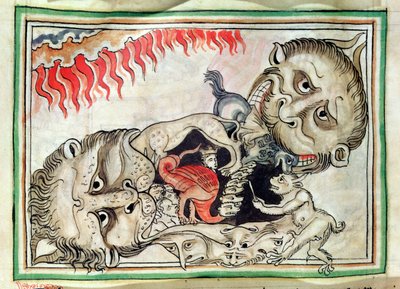 Ms 422 f.95v Cehennem by French School
