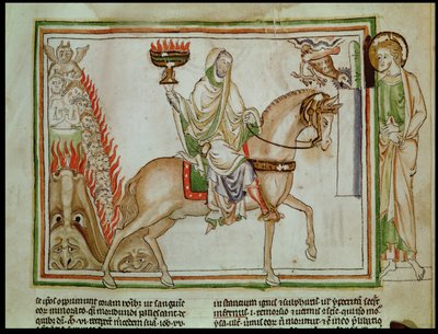 Ms 422 fol.22r Dördüncü Mühürün Açılışı: Solgun Ata Binen Ölüm by French School