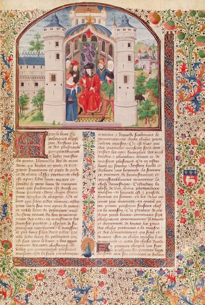 Ms 927 Fol.426 The Economics, from Ethics, Politics and Economics (Aristoteles