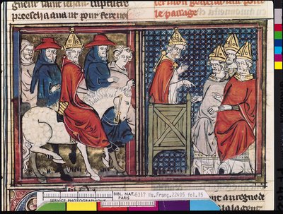 Ms Fr 22495 Fol.15 Clermont Konseyi ve Papa II. Urban
