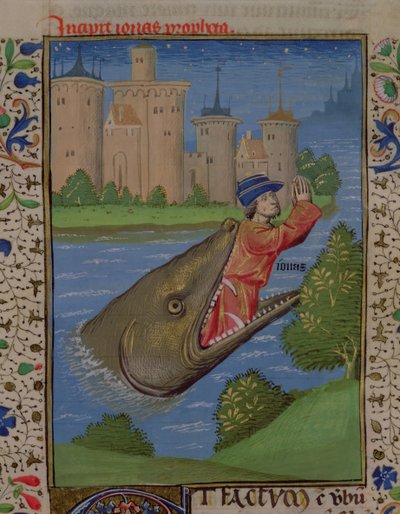 Ms H 7 f.111r Jonah ve Balina, Jean XXII