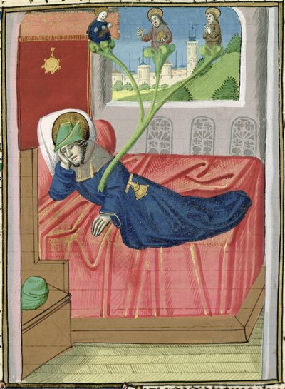 Ms H 7 fol.145r Jesse Ağacı, Jean XXII İncilinden by French School